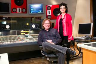 Pat and Zoe Thrall in Studio at the Palms, Monday Feb. 4, 2012.